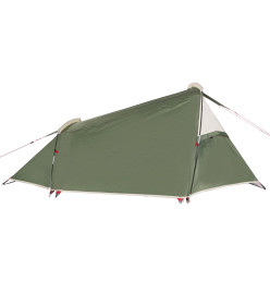 Tente de camping tunnel 2 personnes vert imperméable