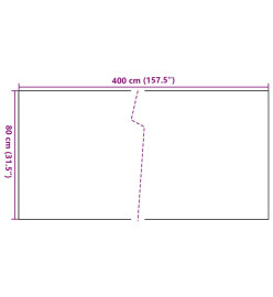 Paravent de balcon anthracite 400x80 cm résine tressée