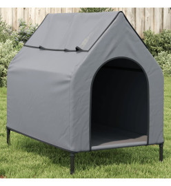 Niche pour chien anthracite tissu Oxford et acier