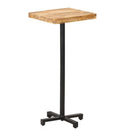 Table de bar Carrée 50x50x110 cm Bois de manguier brut