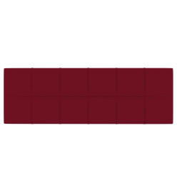 Panneaux muraux 12 pcs Rouge bordeaux 90x30 cm Velours 3,24 m²