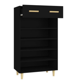 Armoire à chaussures Noir 60x35x105 cm Bois d'ingénierie