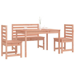 Ensemble à dîner de jardin 4 pcs bois massif Douglas