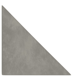 Panneaux muraux 12 pcs Gris clair 30x30 cm Velours 0,54 m²