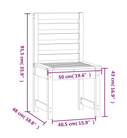Chaises de jardin 2 pcs 40,5x48x91,5 cm bois massif de douglas