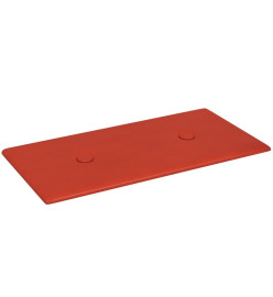 Panneaux muraux 12 pcs Rouge 30x15 cm Similicuir 0,54 m²