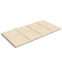 Panneaux muraux 12 pcs Crème 60x30 cm Velours 2,16 m²