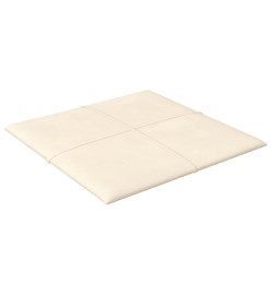 Panneaux muraux 12 pcs Crème 30x30 cm Velours 1,08 m²