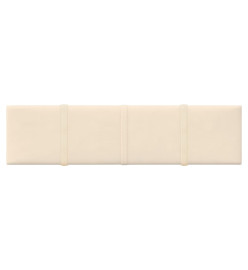 Panneaux muraux 12 pcs Crème 60x15 cm Velours 1,08 m²