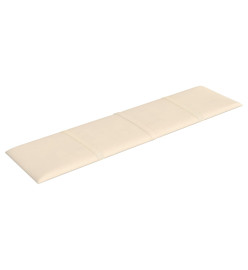 Panneaux muraux 12 pcs Crème 60x15 cm Velours 1,08 m²