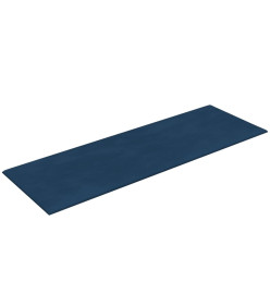 Panneaux muraux 12 pcs Bleu 90x30 cm Velours 3,24 m²