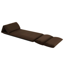 Chaise pliable de sol Marron Microfibre