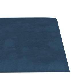 Panneaux muraux 12 pcs Bleu 60x15 cm Velours 1,08 m²