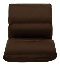 Chaise pliable de sol Marron Microfibre