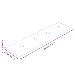 Panneaux muraux 12 pcs Crème 60x15 cm Similicuir 1,08 m²