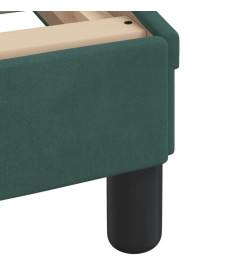 Lit avec matelas vert foncé 100x200 cm velours