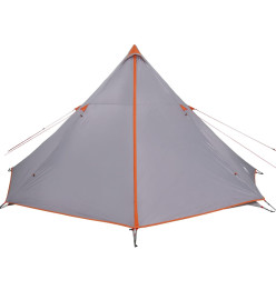 Tente familiale tipi 8 personnes gris et orange imperméable