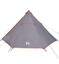 Tente familiale tipi 8 personnes gris et orange imperméable