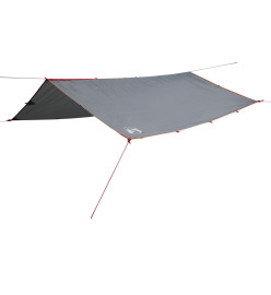 Bâche de camping gris et orange 360x294 cm imperméable