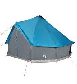 Tente familiale tipi 10 personnes bleu imperméable