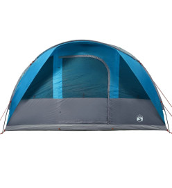 Tente de camping tunnel 7 personnes bleu imperméable