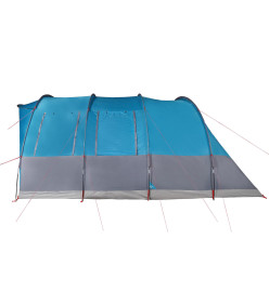 Tente de camping tunnel 7 personnes bleu imperméable