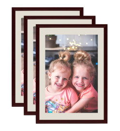 Collage de cadres photo 3 pcs pour mur Rouge foncé 42x59,4 cm