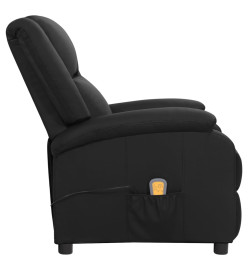 Fauteuil électrique de massage noir cuir véritable