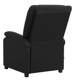 Fauteuil électrique de massage noir cuir véritable