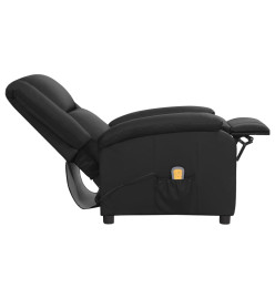 Fauteuil électrique de massage noir cuir véritable