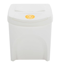 Poubelles à ordures empilables 4 pcs Blanc 100 L Polypropylène