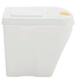 Poubelles à ordures empilables 4 pcs Blanc 100 L Polypropylène