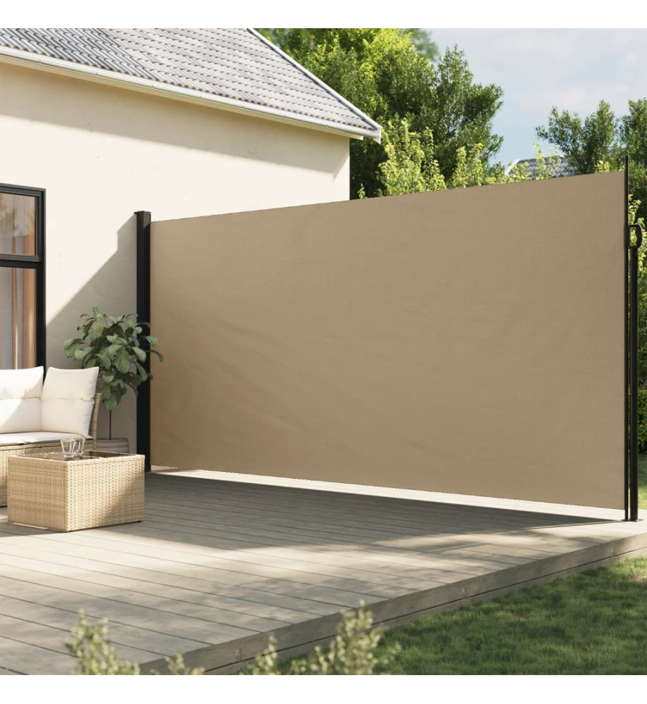 Auvent latéral rétractable beige 220x300 cm