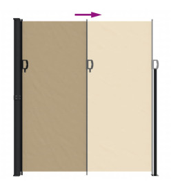Auvent latéral rétractable beige 220x300 cm