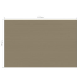 Tapis de tente 400x600 cm Taupe