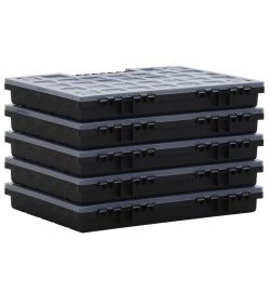 Boîtes d'assortiment 5 pcs 40x30x5 cm Polypropylène