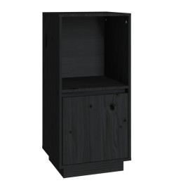 Buffet Noir 38x35x80 cm Bois de pin massif