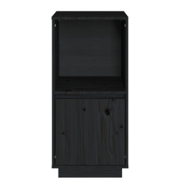 Buffet Noir 38x35x80 cm Bois de pin massif