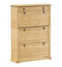 Armoire à chaussures Corona 99x32x138 cm bois de pin massif