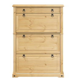 Armoire à chaussures Corona 99x32x138 cm bois de pin massif