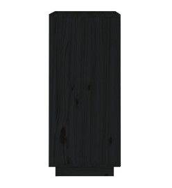 Buffet Noir 38x35x80 cm Bois de pin massif