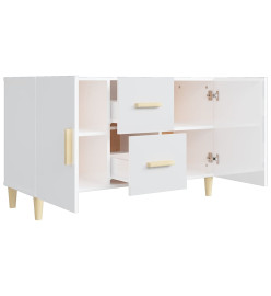 Buffet blanc brillant 100x36x60 cm bois d'ingénierie