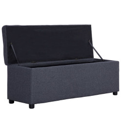 Banc avec compartiment de rangement 116 cm Gris foncé Polyester