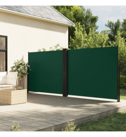 Auvent latéral rétractable vert foncé 180x600 cm