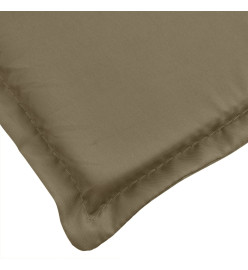 Coussins de chaise à dossier bas lot de 4 taupe mélangé tissu