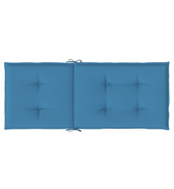 Coussins de chaise à dossier haut lot de 6 bleu mélangé tissu