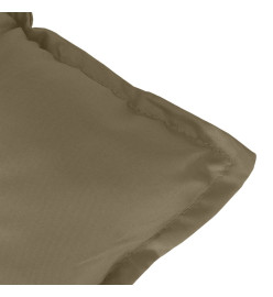 Coussins de chaise à dossier bas lot de 6 taupe mélangé tissu