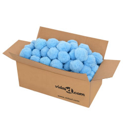 Boules anti-bactériennes filtrantes de piscine bleu 1400 g PE