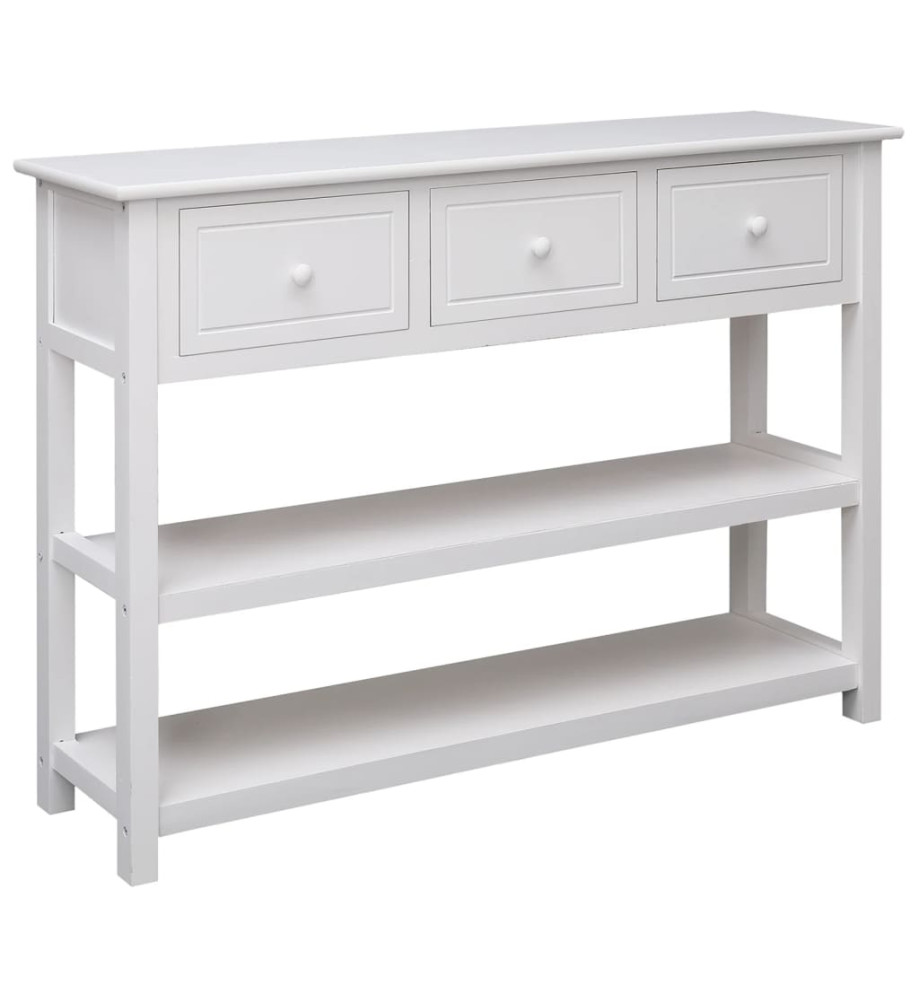 Buffet Blanc 108x30x76 cm Bois de Paulownia massif Buffet Blanc 108x30x76 cm Bois de Paulownia massif