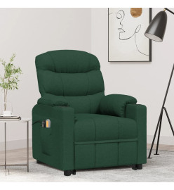 Fauteuil de massage Vert foncé Tissu